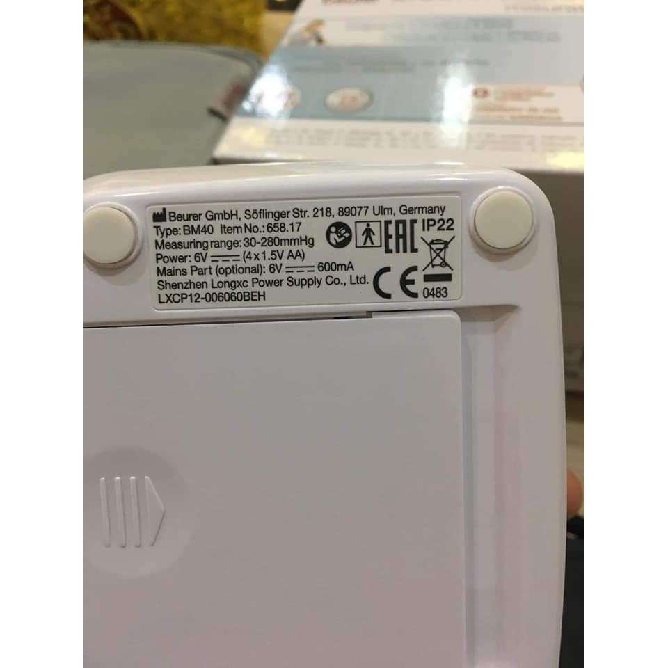 MÁY ĐO HUYẾT ÁP BẮP TAY ADAPTER BEURER BM40 BẢO HÀNH CHÍNH HÃNG 3 NĂM KÈM SẠC