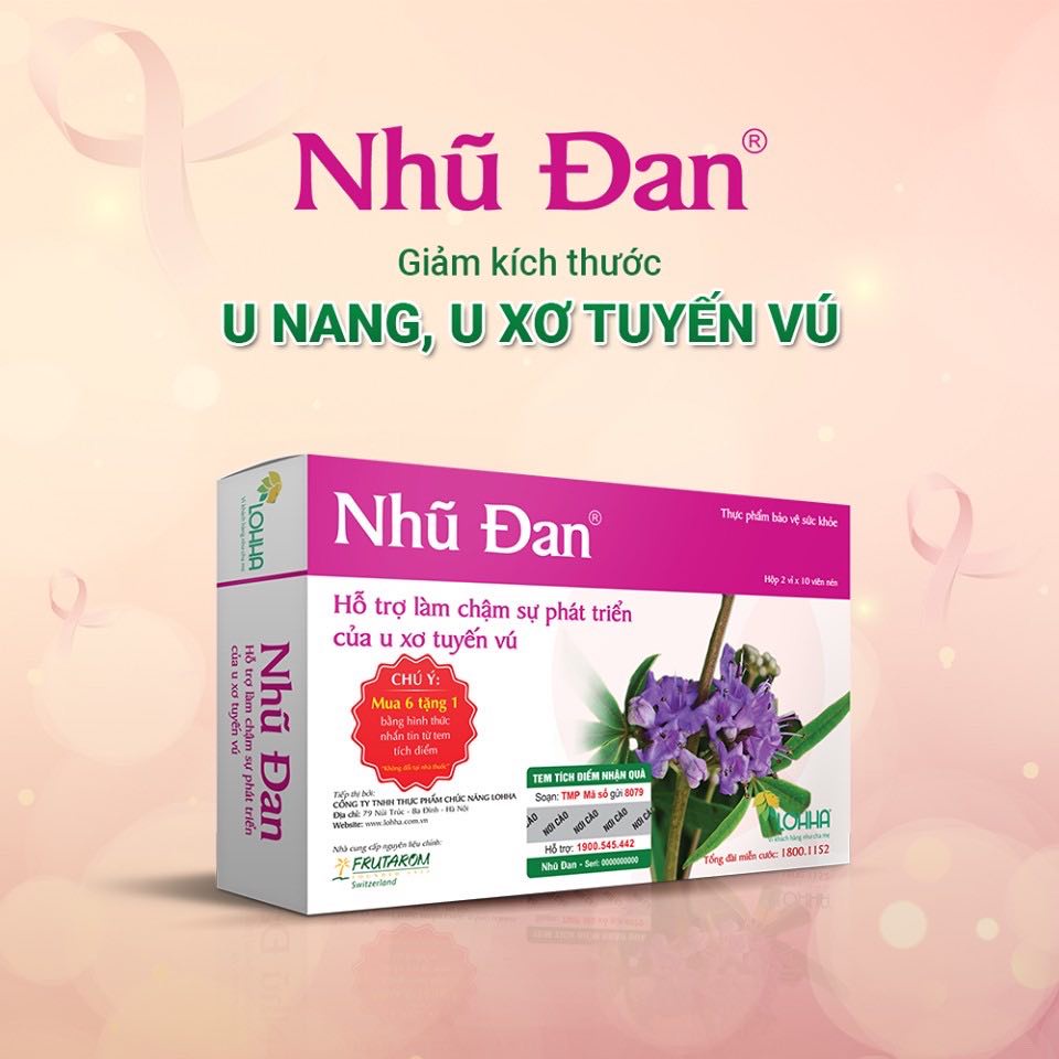 Sản phẩm Nhũ Đan dành cho người u xơ tuyến vú, hộp 20 viên – Health Pharmacy