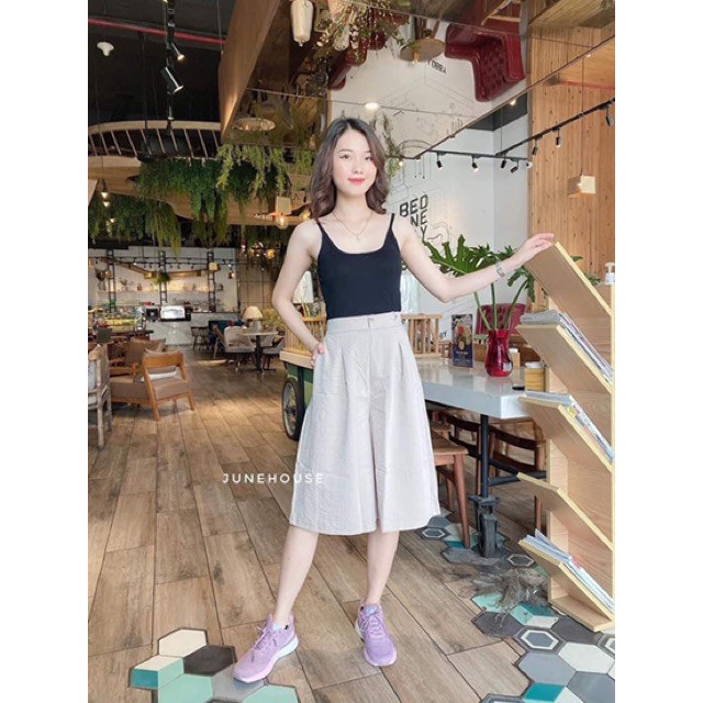 Quần ống rộng đũi xếp ly chun sau_N008