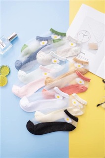 Set 10 đôi tất hoa cúc trộn màu