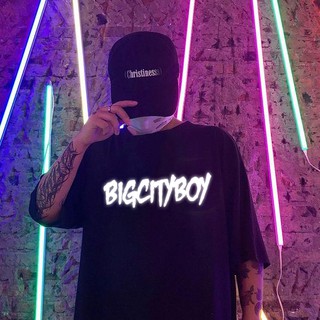Áo BigCityBoi phản quang Oversized 2 màu trắng đen | Streetwear Bigcityboy | Áo phông chất | swag | Cool từ HiTeeSt