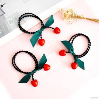 Dây Buộc Tóc Co Giãn Hình Quả Cherry Đỏ