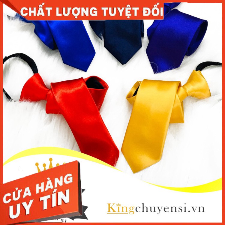 Cà vạt nam KINGCHUYENSI Cavat nam hoặc Caravat nam thiết kế Cà vạt thắt sẵn mua Cà vạt nam công sở và Cà vạt nam bản nhỏ