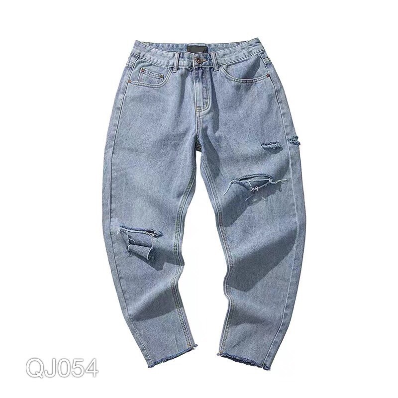 [Mã FAGREAT245 giảm 8% tối đa 50K đơn từ 250K] QJ054 - QUẦN JEAN BAGGY NAM WASH RÁCH