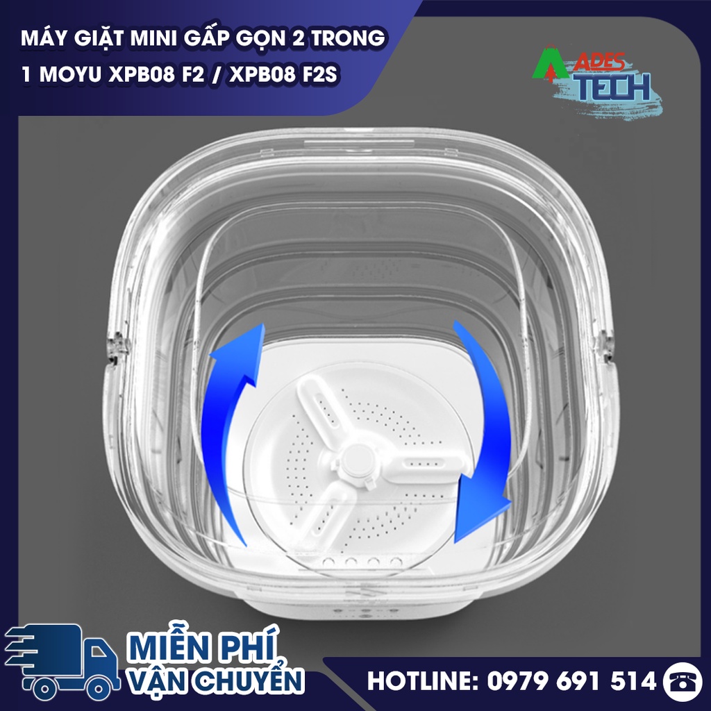 Máy giặt mini Xiaomi gấp gọn 2 trong 1 Moyu XPB08 F2 / XPB08 F2S
