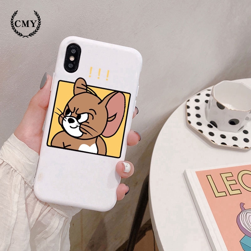 Ốp điện thoại in hình mèo và chuột cho iPhone11/11Pro 11pro Max X XR XS XS MAX 6 7 8 plus SE | BigBuy360 - bigbuy360.vn