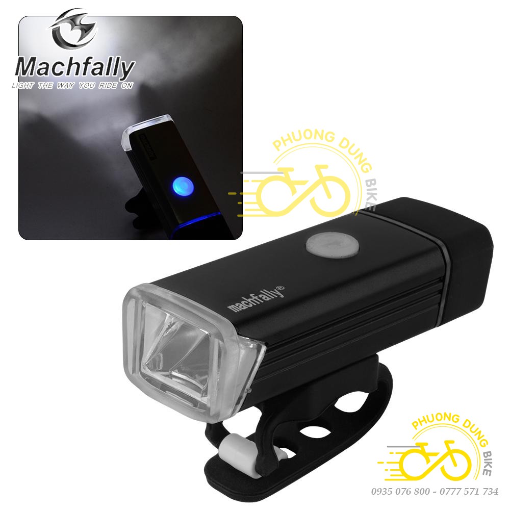 Đèn xe đạp - Đèn chiếu sáng MACHFALLY sạc USB - Có 4 màu