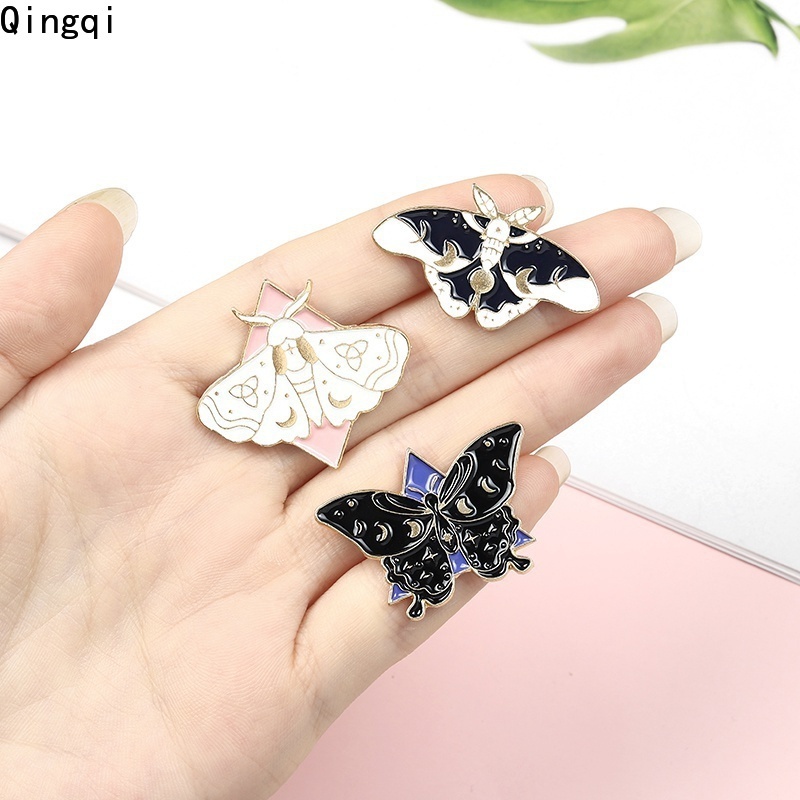 Ghim cài áo Miss Zoe hình bướm mặt trăng và ngôi sao nhiều thiết kế tùy chọn phong cách gothic