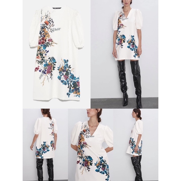 Đầm hoa Zara size M giật tag chính hãng