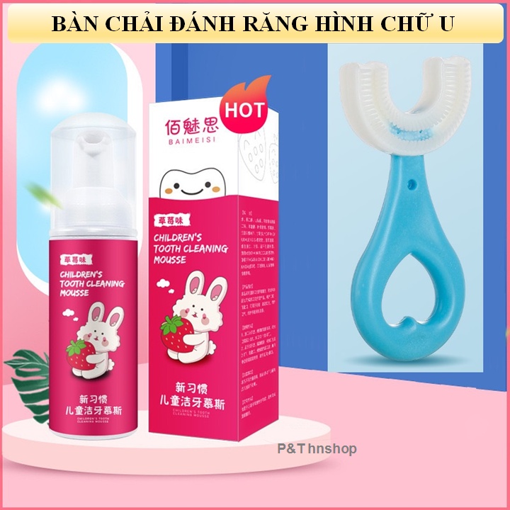 Bàn Chải Đánh Răng Chữ U Cho Bé Từ 2 - 12 Tuổi  - Silicon Siêu Mềm