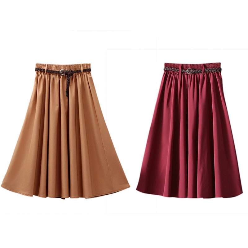 [Baywellfashion]Chân váy chữ A dài màu trơn lưng thun sang trọng cho nữ | BigBuy360 - bigbuy360.vn