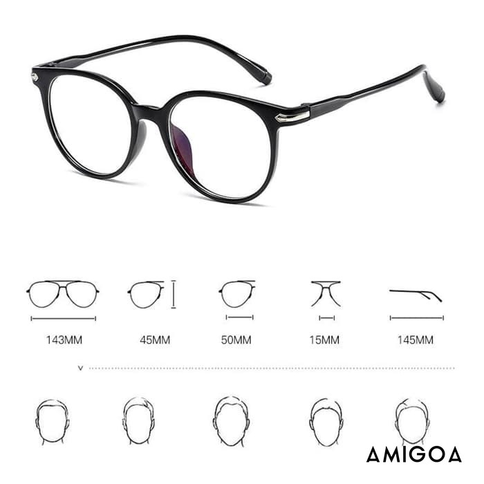 ✨✨Mắt Kính Gọng Tròn Trong Suốt Chống Ánh Sáng Xanh Thời Trang Cho Nam Nữ