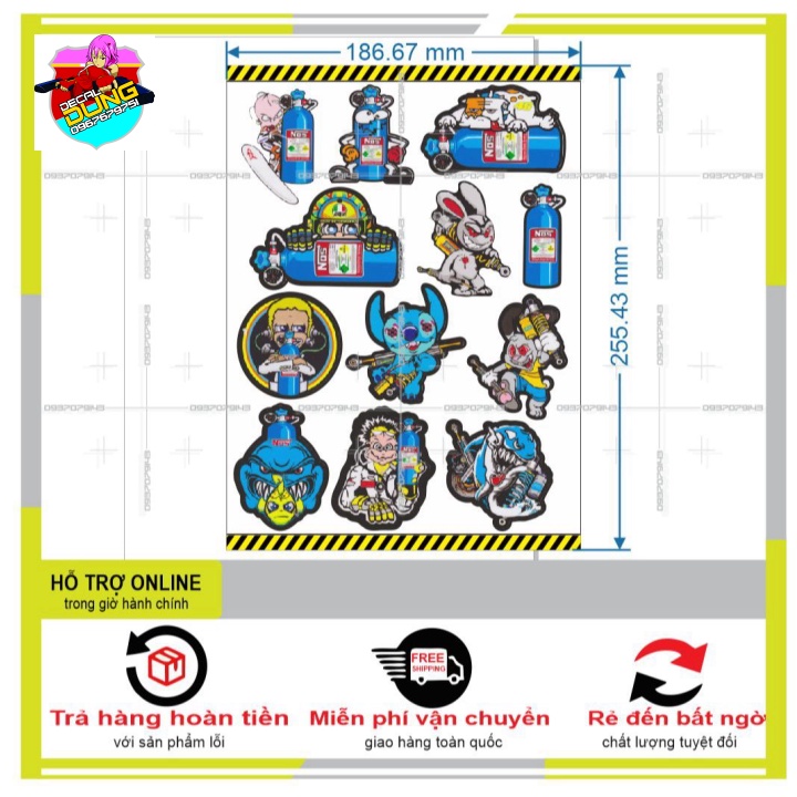 LOGO STICKER DÁN XE MÁY L 20 - DUNG DECAL