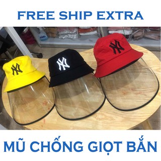 Free ship - Nón vải có tấm kính chắn bụi và giọt bắn, nón che bụi cho người lớn và Trẻ Em