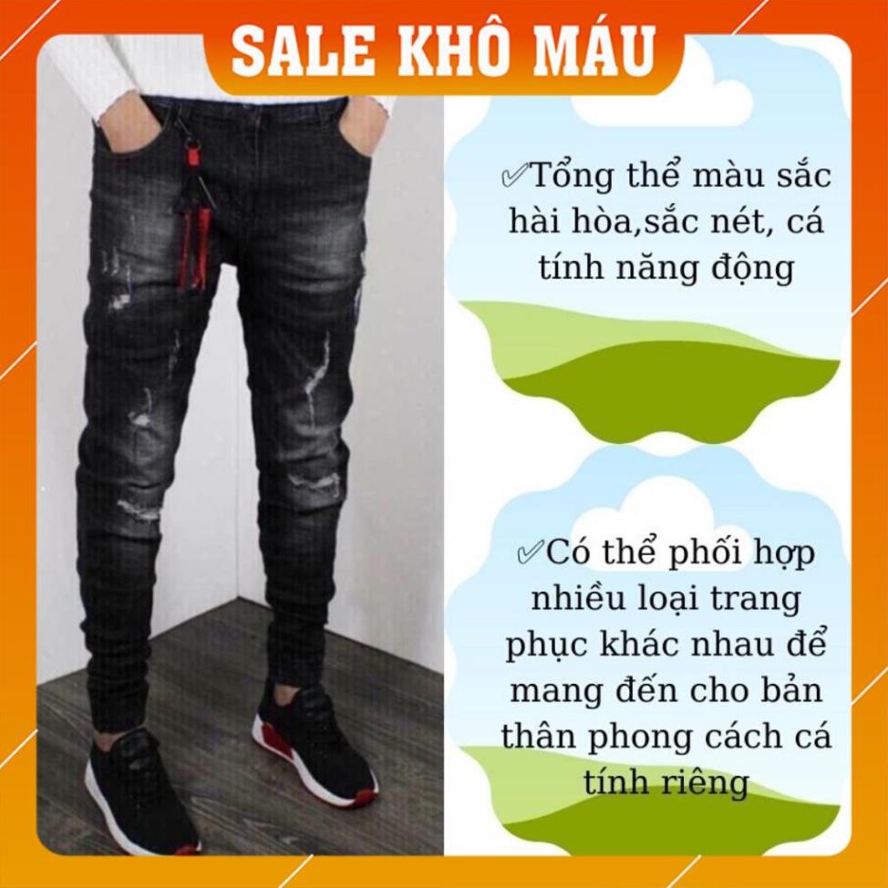 Quần Jogger Nam (FREESHIP) Quần Jean Nam Chất Bò Rách Xước Ống Túm Sành Điệu AD351JM (44-72KG) | BigBuy360 - bigbuy360.vn