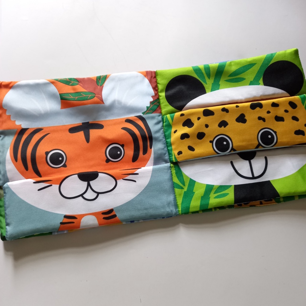 Sách Vải Tương Tác Match &amp; Mix ghép hình các con vật Funny Zoo SV24