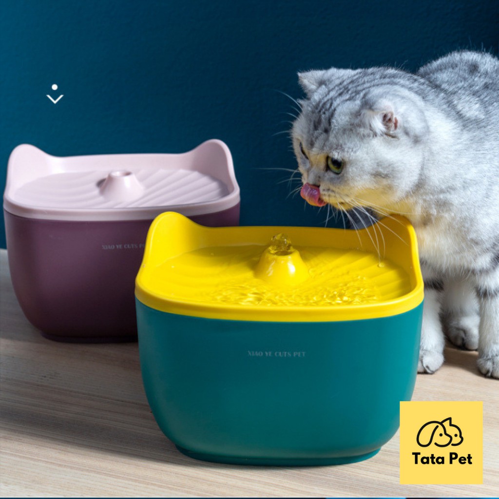 Máy uống nước tự động/lọc nước tự động cho mèo tai mèo đáng yêu [CÓ LÕI THAY THẾ]