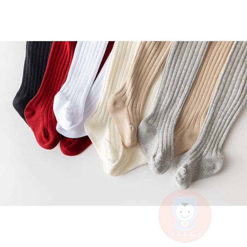 Laa6-infant Quần Tất Bé Gái Với Màu Trơn, Eo Thun Đôi Kim Pit Strip