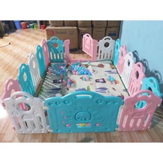 Quây cũi nhựa nguyen sinh, tặng thảm và 100 bóng