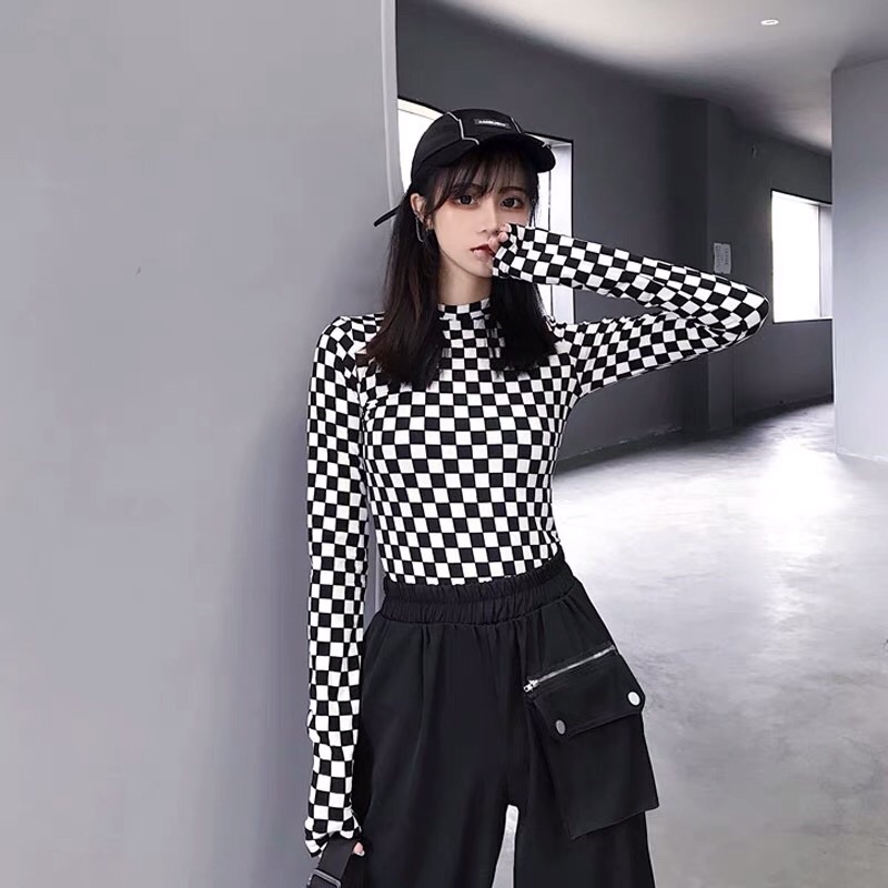 Áo dài tay hoạ tiết cờ vua cá tính (order)