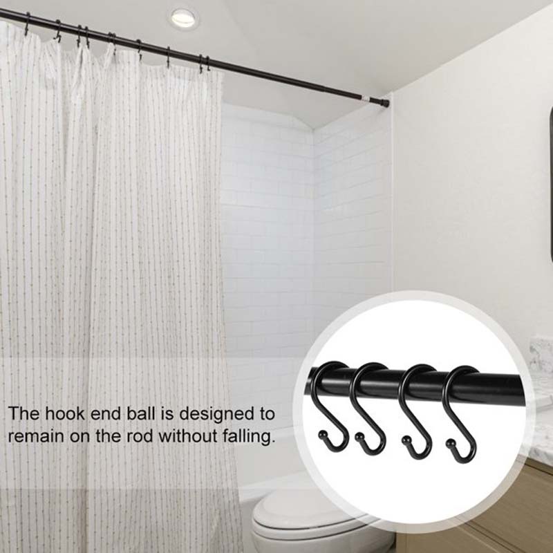 Móc treo rèm cửa bằng kim loại hình chữ S chống gỉ sét chất lượng cao đa năng tiện dụng cho nhà tắm