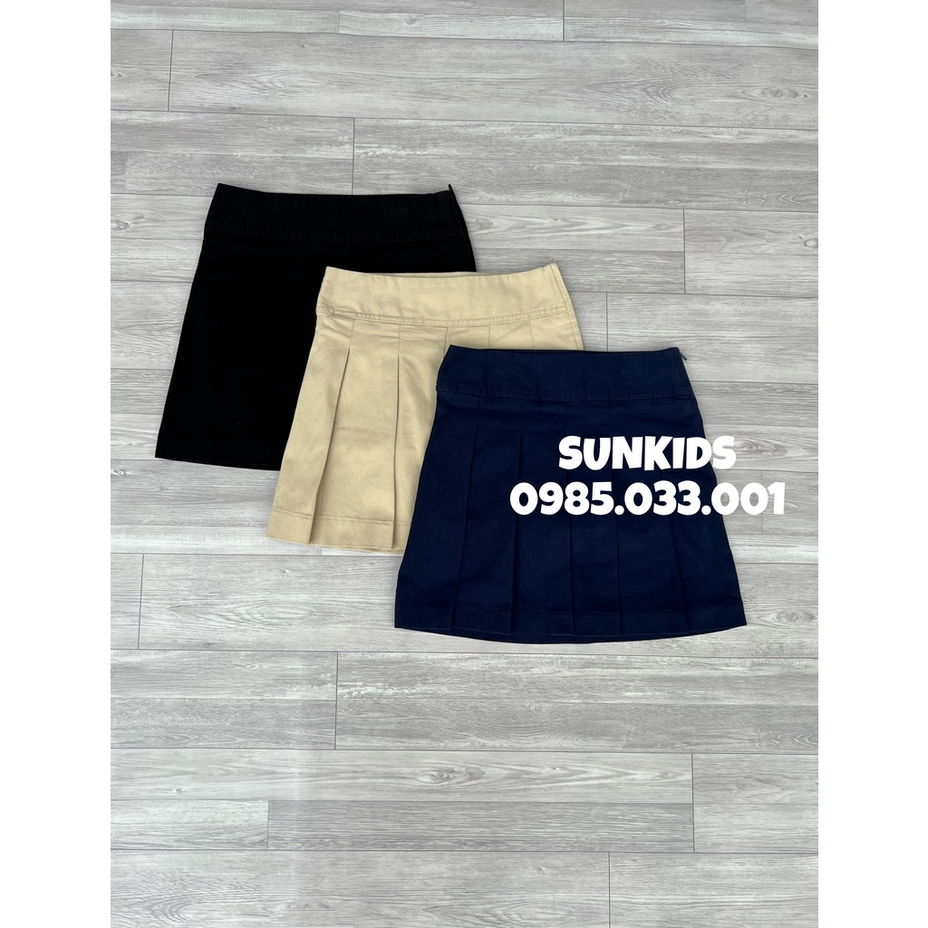 Chân váy xuất xịn Pla.ce kaki Xếp Ly