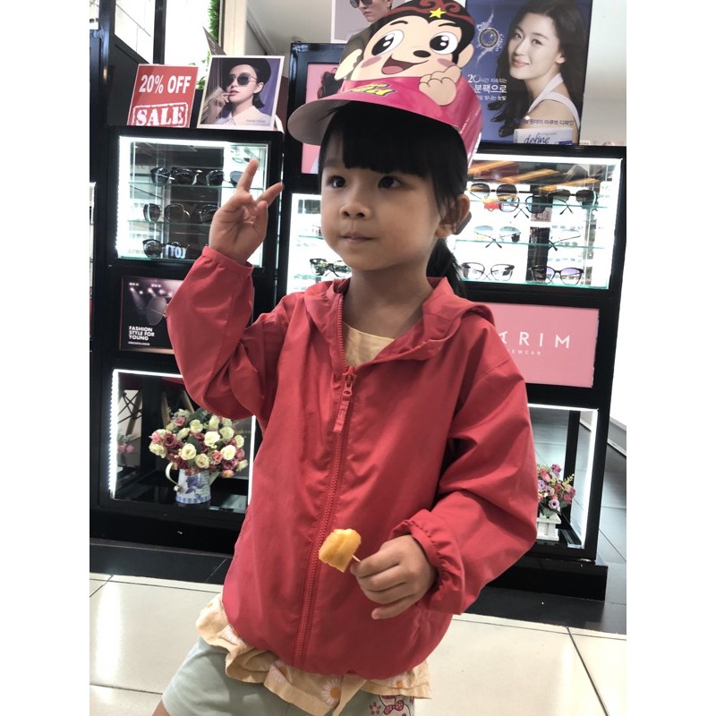 Áo gió chống tia UV trẻ em và sz người lớn