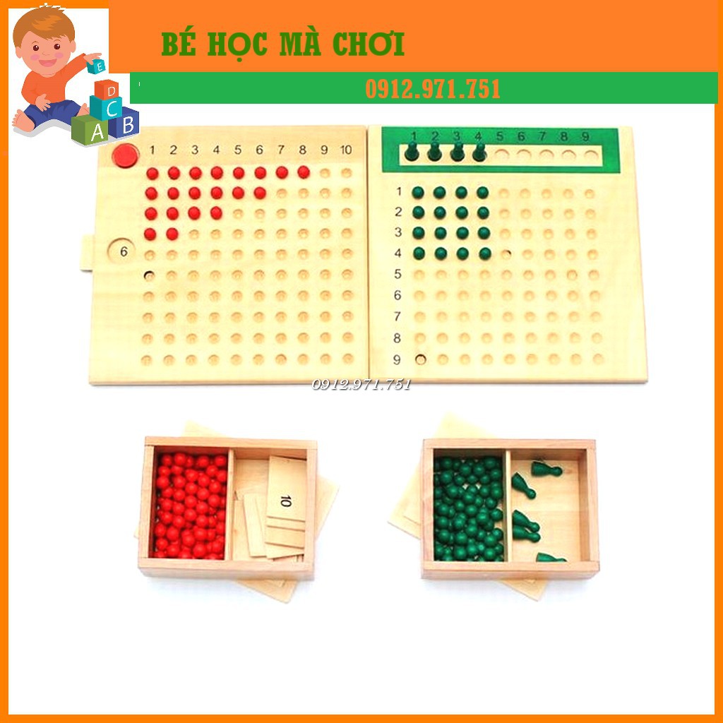 Bộ học phép nhân phép chia Montessori