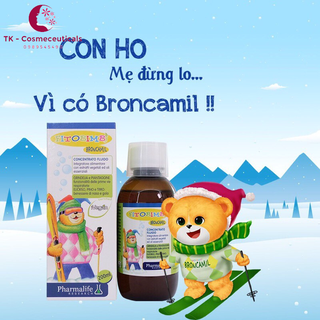 [CHÍNH HÃNG] Broncamil Bimbi  Siro Hỗ Trợ Giảm Ho Cho Bé  Của Hãng Fitobimbi  Nhập Khẩu Từ Ý - 200ml