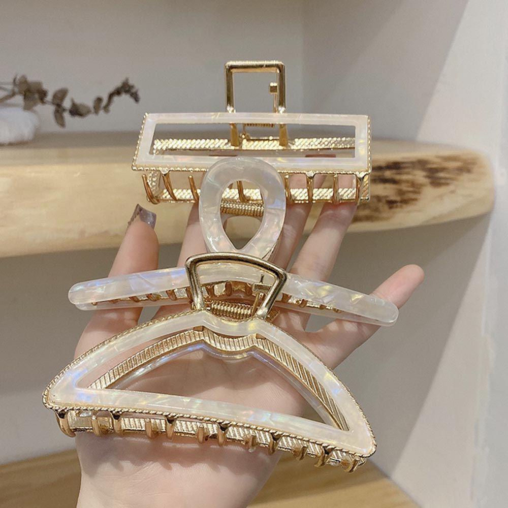 MOCHO Kẹp Tóc Đuôi Ngựa Hình Học Phong Cách Vintage Ngọt Ngào Cho Nữ Giá Đỡ