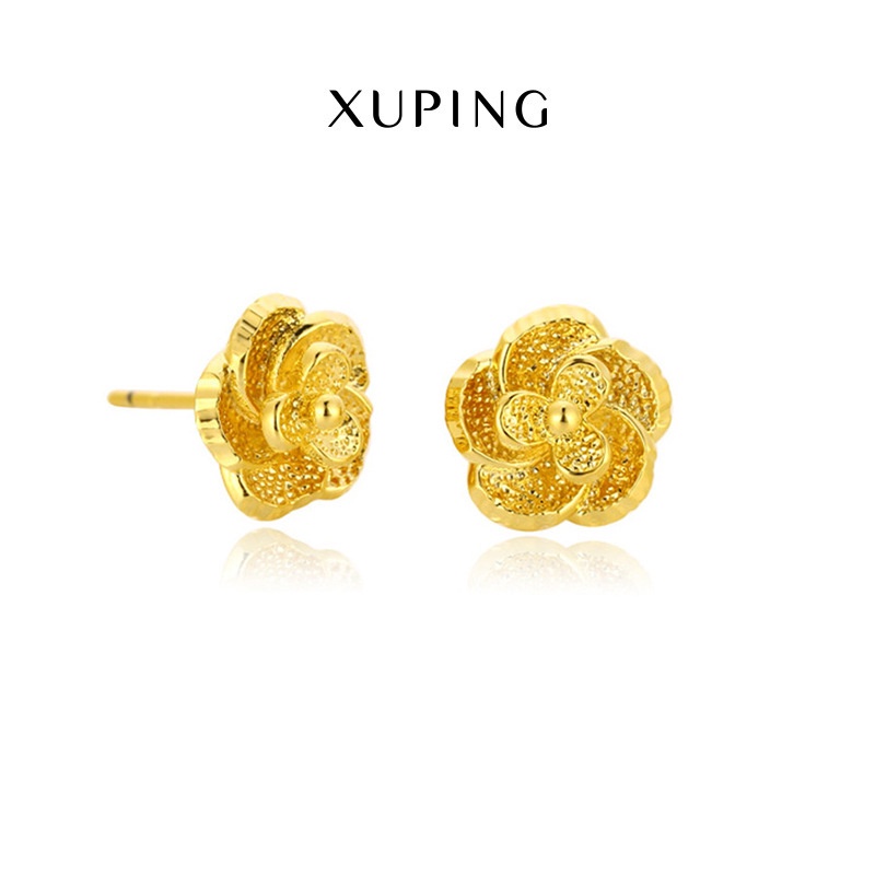 Khuyên Tai Nữ FREE❤️SHIP Hoa Hồng Mạ Vàng 24K Xuping HTXP02