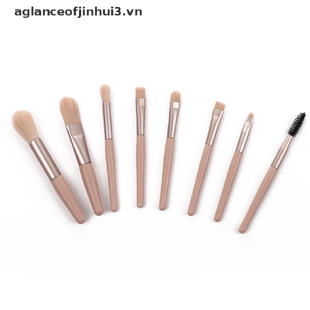 Set 8 Cọ Trang Điểm Mắt Mini Mềm Mại Tiện Dụng Khi Đi Du Lịch