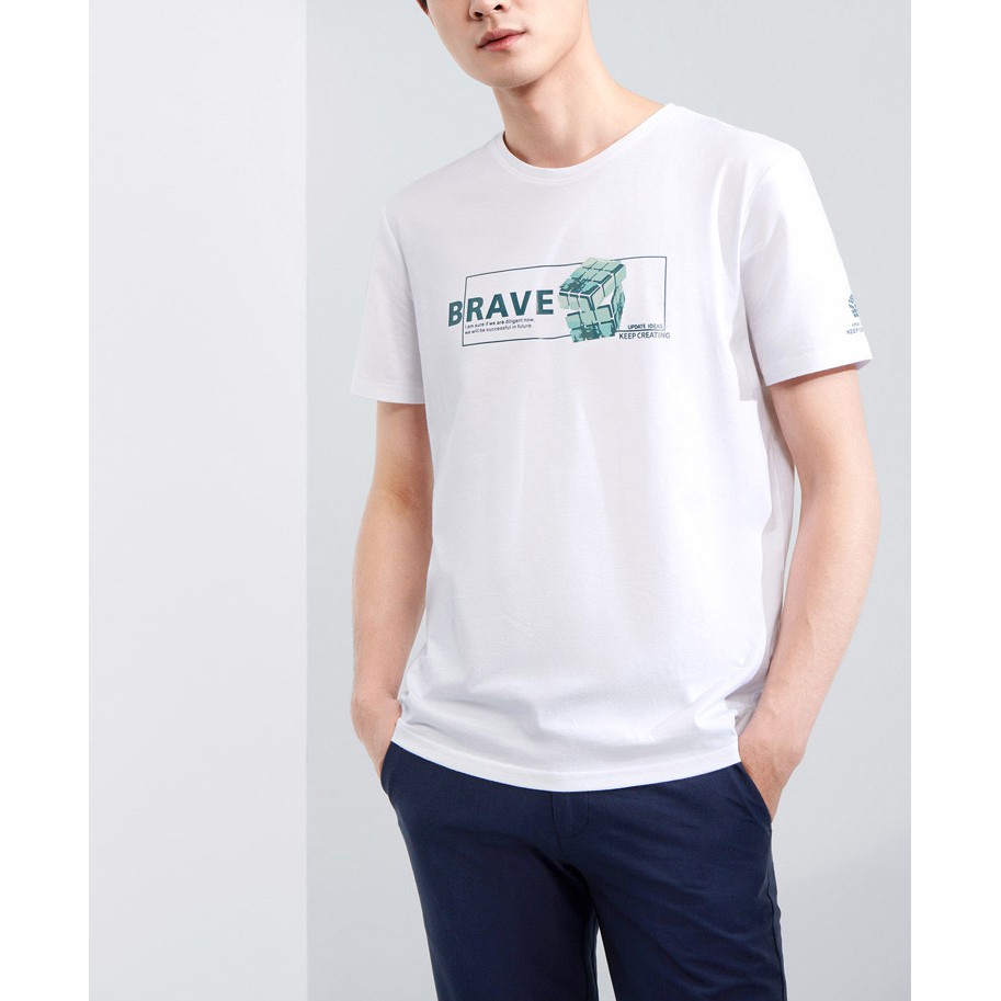 Áo Thun Nam HLA Comfortable Skin-Friendly Breathable Simple Short Sleeve T-shirt