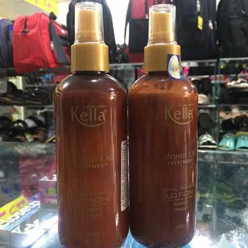 Xịt dưỡng tóc, sữa dưỡng tóc KELLA Argan 250ml ⚡CHÍNH HÃNG⚡ hương nước hoa cao cấp nuôi dưỡng tóc mềm mại, mượt mà óng ả