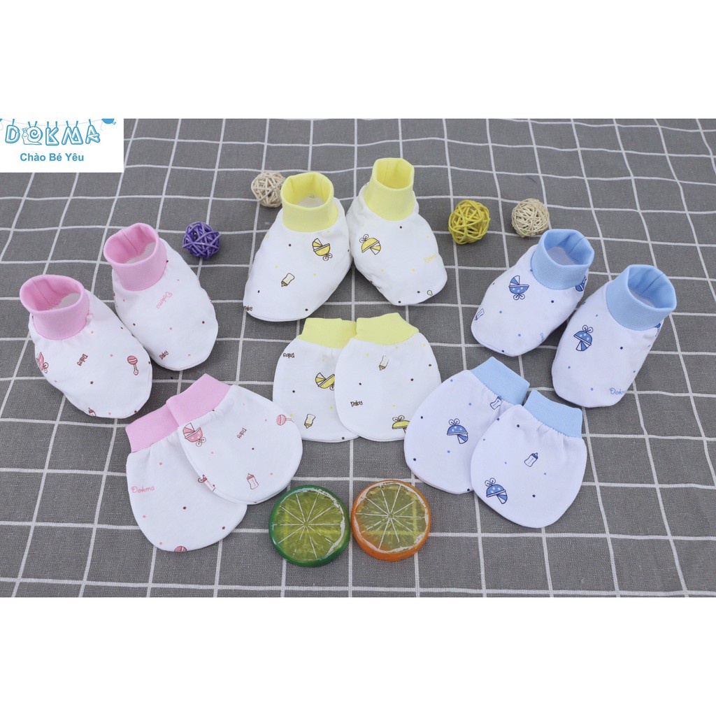 Set Bao Tay Chân DOKMA Cotton Cổ Bo