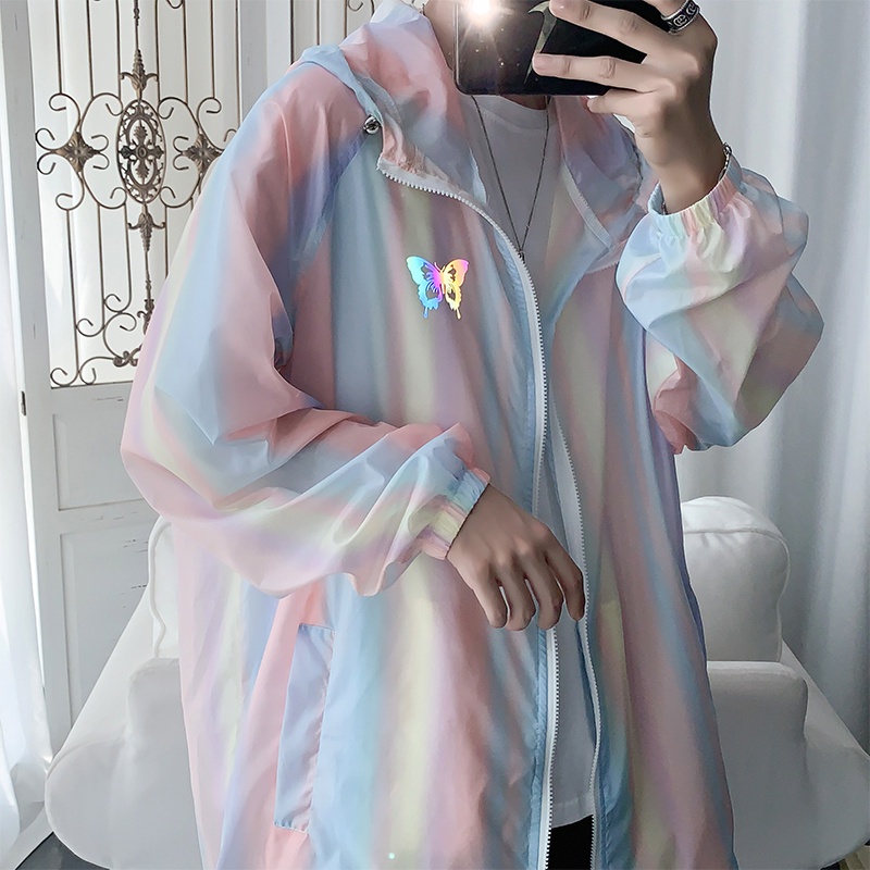 Áo khoác chống nắng vải lụa lạnh siêu mỏng thoáng khí phong cách Hàn Quốc size M-2XL cho nam và nữ