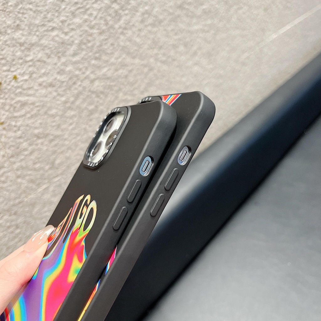 Ốp Điện Thoại Cạnh Thẳng Màu Aurora Cho iPhone13Pro iP12Pro XS iPhone11 12Promax 13Promax 11 12 13 7P