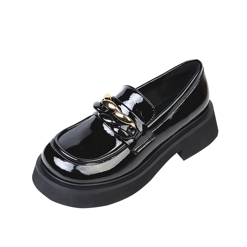 Giày lười IELGY da bóng đế dày siêu nhẹ thời trang cho nữ