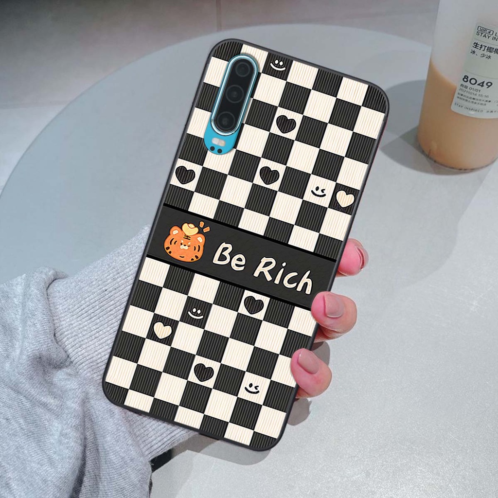Ốp Huawei P30 / P30 Pro gấu Bear rick caro vuông thời trang siêu đẹp