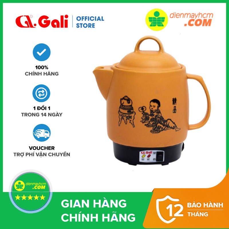 Siêu sắc thuốc Gali GL-1801 450W 3.3L nhập khẩu bảo hành chính hãng tiêu chuẩn an toàn thực phẩm QCVN 12-3:2011/BYT