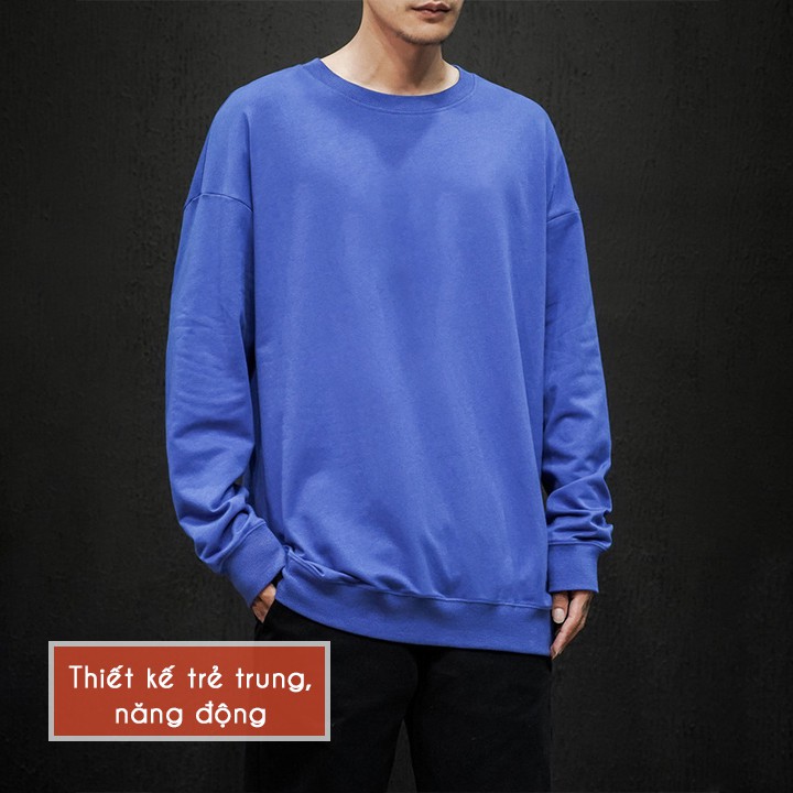 Áo sweater Nam Nữ oversize, sweater unisex Wado chất nỉ da cá form rộng 6 màu