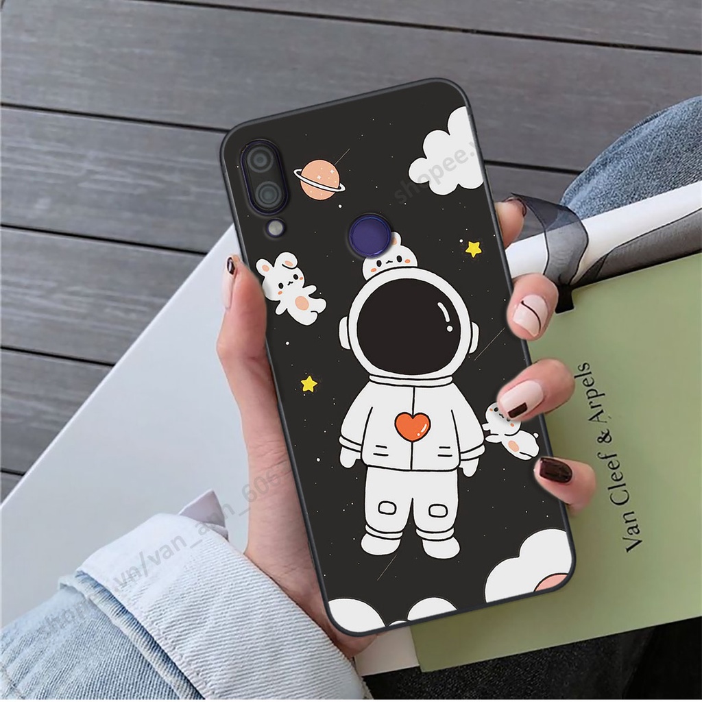 Ốp Xiaomi Redmi Note 7 hình bầu trời, phi hành gia đẹp, ốp lưng điện thoại xiaomi viền dẻo cao cấp