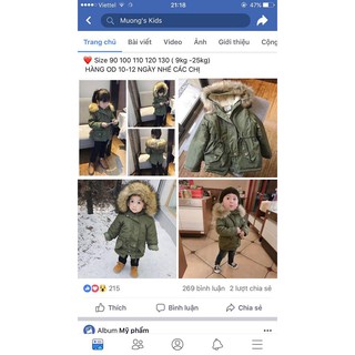 Áo phao parka mũ lông