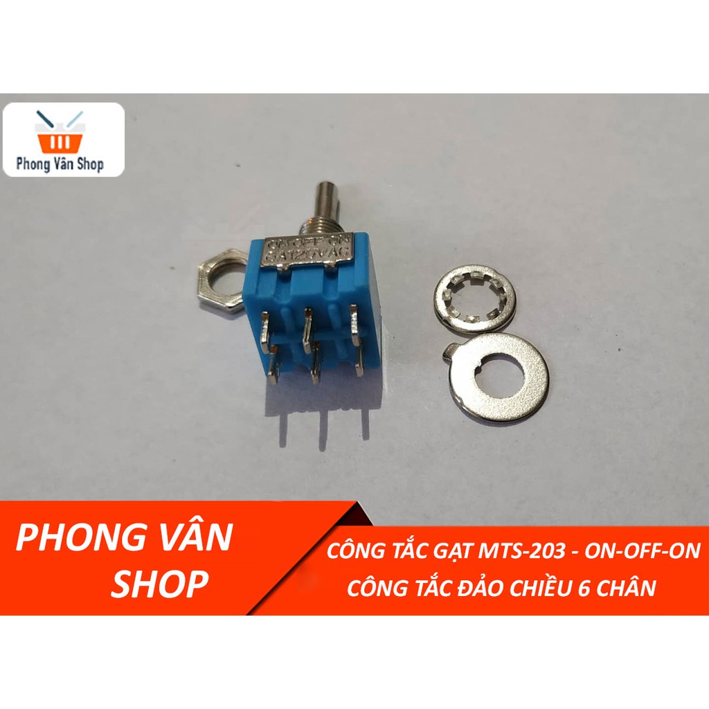 Công tắc gạt MTS-203-6 chân-3 trạng thái ON-OFF-ON- Công tắc đảo chiều