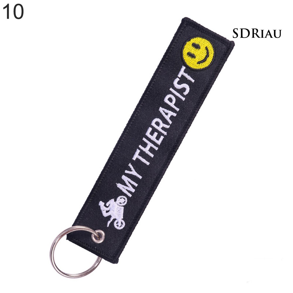 Móc Khóa Thêu Chữ Phong Cách Cho Xe Mô Tô