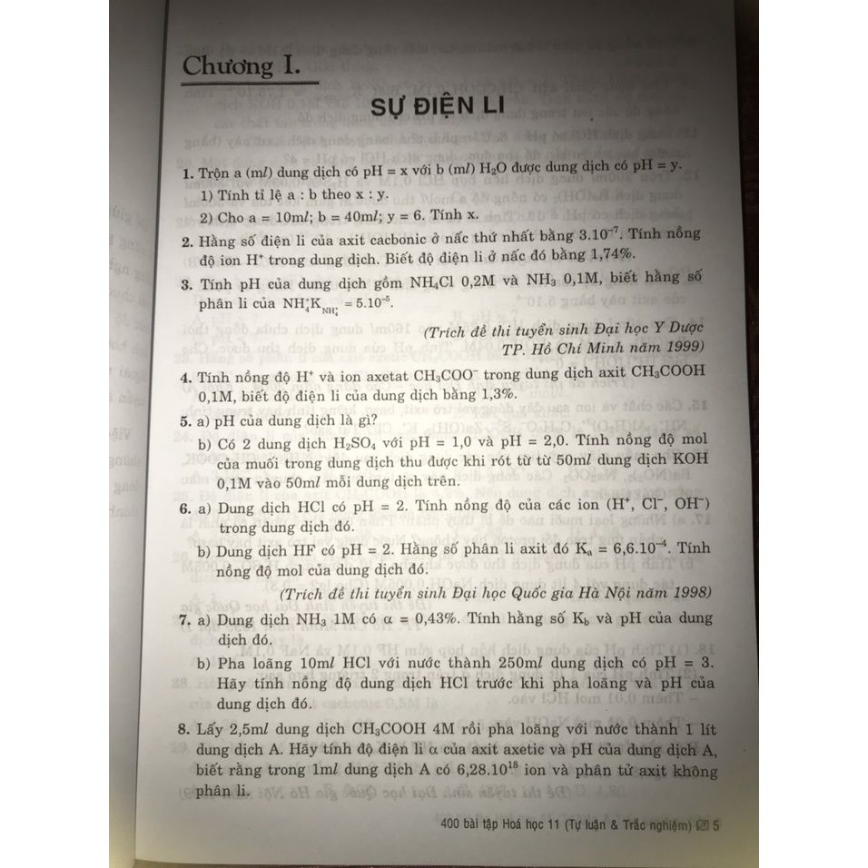 Sách - 400 Bài tập hóa học 11 (Tự luận &amp; trắc nghiệm)