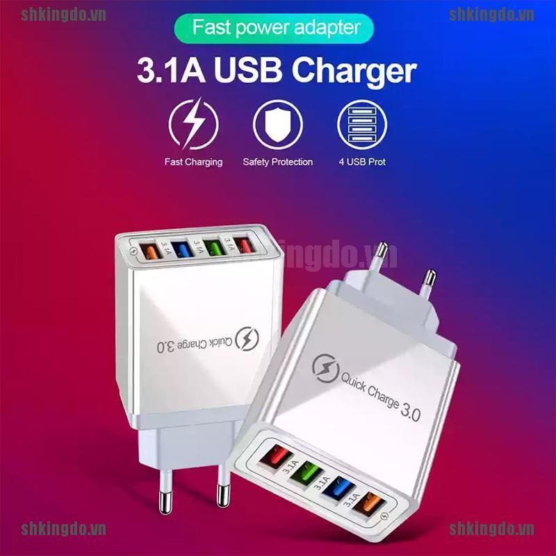 Củ Sạc Nhanh Qc 3.0 4 Cổng Usb