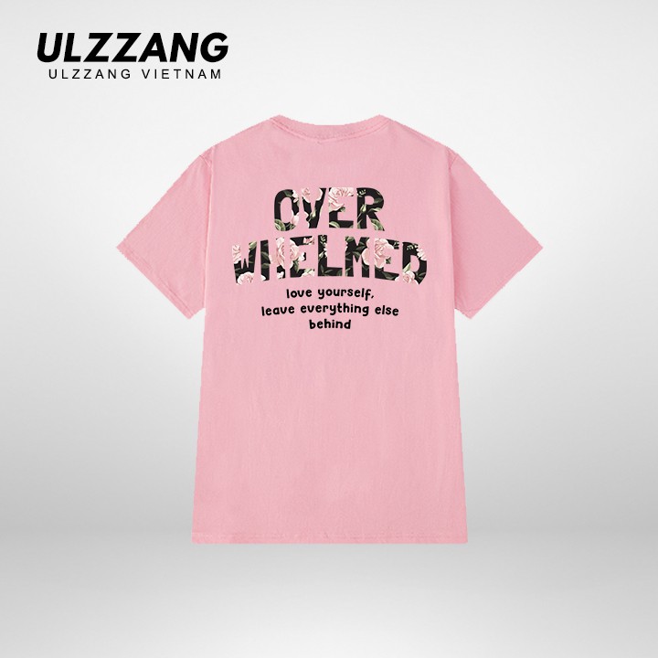 Áo thun tay lỡ ULZZANG cotton dáng unisex form rộng in hình overwhelmed | BigBuy360 - bigbuy360.vn