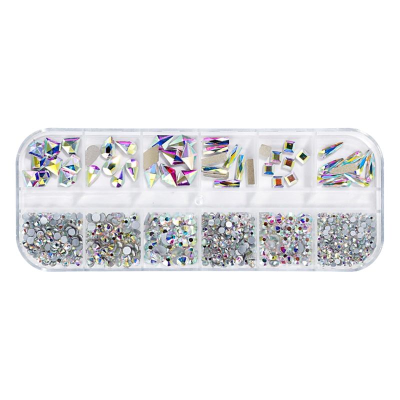 Bộ Phụ Kiện Đính Đá Trang Trí Móng Tay Nghệ Thuật Mặt Phẳng Nhiều Hình Dạng Chuyên Nghiệp xiangbao