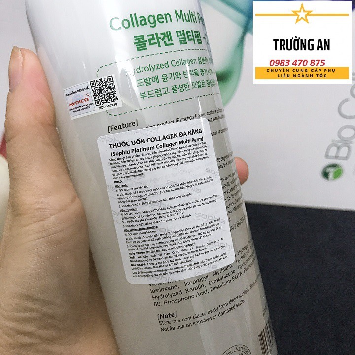 Kem uốn đa năng Sophia Platinum Collagen Multi Perm 500ml x2